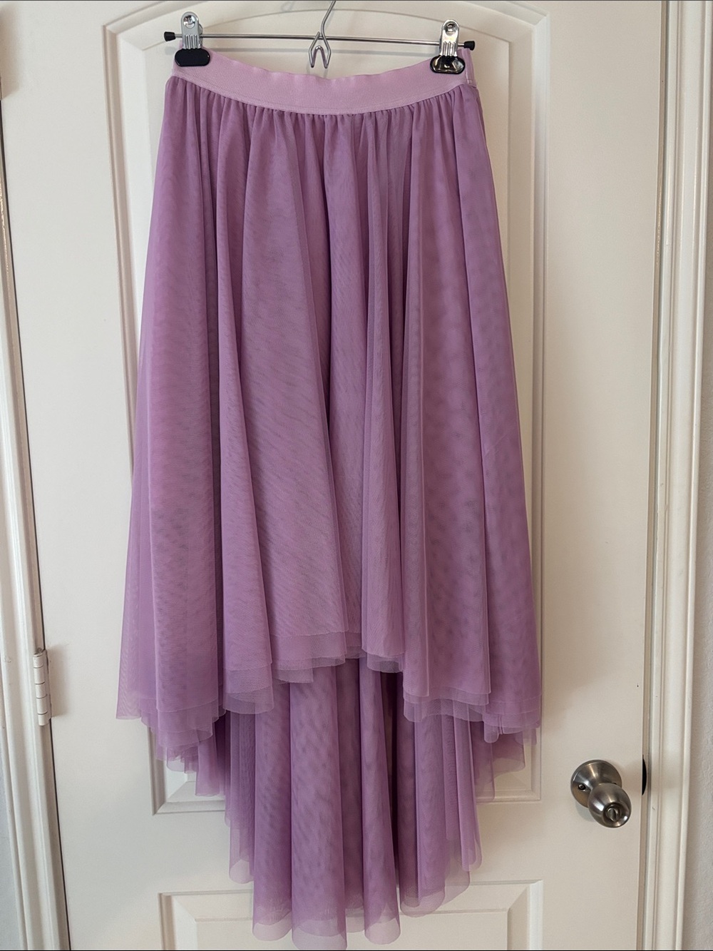 By Anthropologie Lavender High-Low Tulle Skirt — Elegant Layered Silhouette